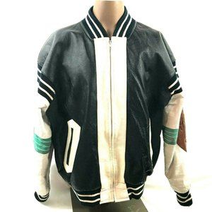 Michael Hoban Wheremi Mens Football Bomber Jacket Vintage XL Genuine Leather